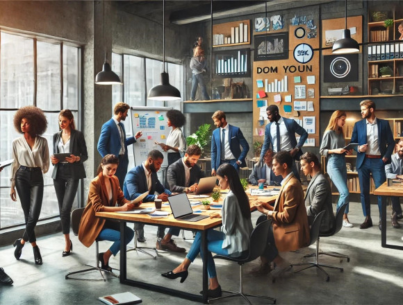 Diverse Group Office Setting